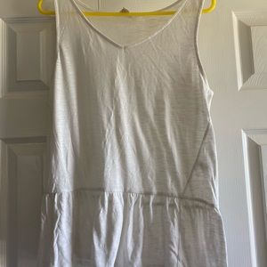 White peplum tank top